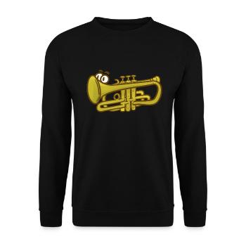 Strahlendes Kornett Blasorchester - Unisex Pullover - Schwarz - Vorne - Alina (178cm) & Michal (187cm)