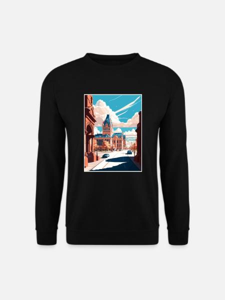 Syracuse New York State Vintage Reiseposter WPA - Unisex Pullover - Schwarz