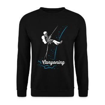 Wildes Canyoning Schluchtentour - Unisex Pullover - Schwarz - Vorne - Alina (178cm) & Michal (187cm)