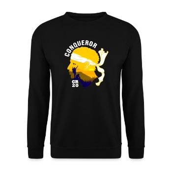 Eroberer GR20 Korsika Wandern - Unisex Pullover - Schwarz - Vorne - Alina (178cm) & Michal (187cm)