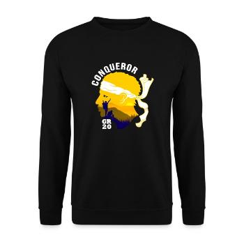 Eroberer GR20 Korsika Wandern - Unisex Pullover - Schwarz - Vorne - Alina (178cm) & Michal (187cm)