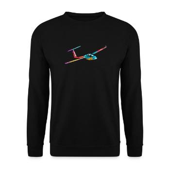 Kühner Segelflieger Thermikflug - Unisex Pullover - Schwarz - Vorne - Alina (178cm) & Michal (187cm)