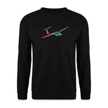 Kühner Segelflieger Thermikflug - Unisex Pullover - Schwarz - Vorne - Alina (178cm) & Michal (187cm)
