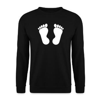 Fuß Füße Fußpflege Podologie - Unisex Pullover - Schwarz - Vorne - Alina (178cm) & Michal (187cm)