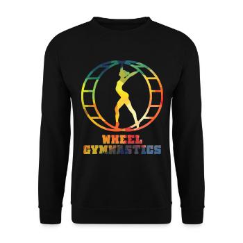 Graziöse Rhönrad Turnerin Wettkampf - Unisex Pullover - Schwarz - Vorne - Alina (178cm) & Michal (187cm)