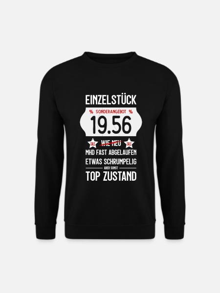 70. GEBURTSTAG 1956 EINZELSTÜCK PREISSCHILD - Unisex Pullover - Schwarz