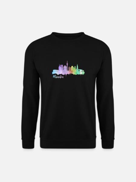 Skyline München Deutschland - Unisex Pullover - Schwarz