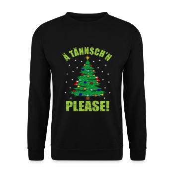 Denglisch Weihnachten Englisch Lehrer - Unisex Pullover - Schwarz - Vorne - Alina (178cm) & Michal (187cm)