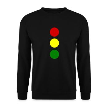 Ampel - Unisex Pullover - Schwarz - Vorne - Alina (178cm) & Michal (187cm)