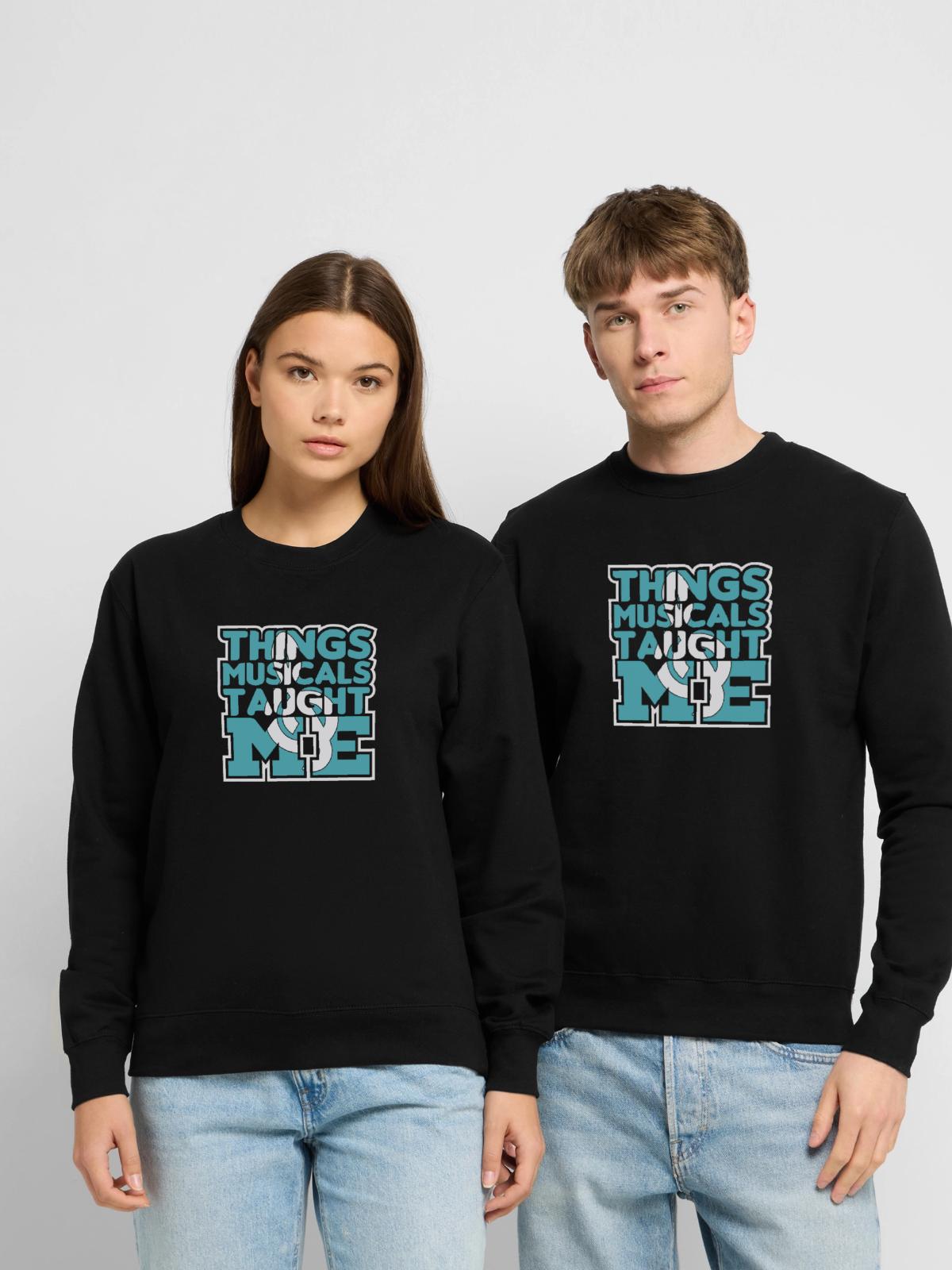 Musicals - Unisex Pullover - Schwarz - Vorne - Alina (178cm) & Michal (187cm)