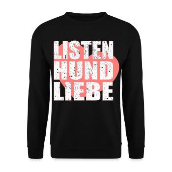 Listenhundliebe - Unisex Pullover - Schwarz - Vorne - Alina (178cm) & Michal (187cm)