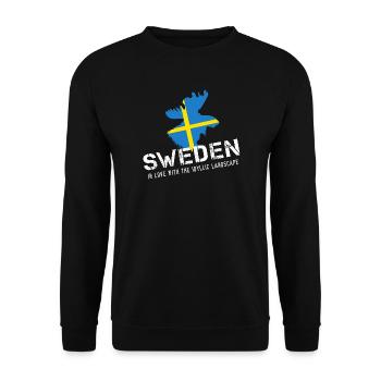 Sweden Sverige Schwede - Unisex Pullover - Schwarz - Vorne - Alina (178cm) & Michal (187cm)