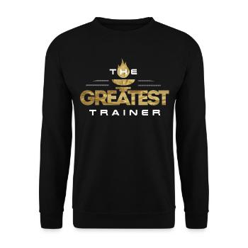 Der beste Trainer - Unisex Pullover - Schwarz - Vorne - Alina (178cm) & Michal (187cm)