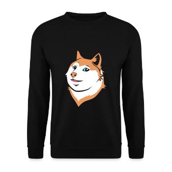 Akita Inu Japanischer Hunderasse Köter Hundekopf - Unisex Pullover - Schwarz - Vorne - Alina (178cm) & Michal (187cm)