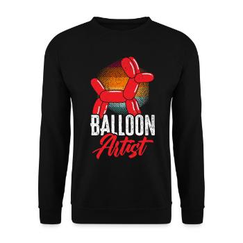 Ballonkünstler Ballonverdrehung Ballonmodellierung - Unisex Pullover - Schwarz - Vorne - Alina (178cm) & Michal (187cm)