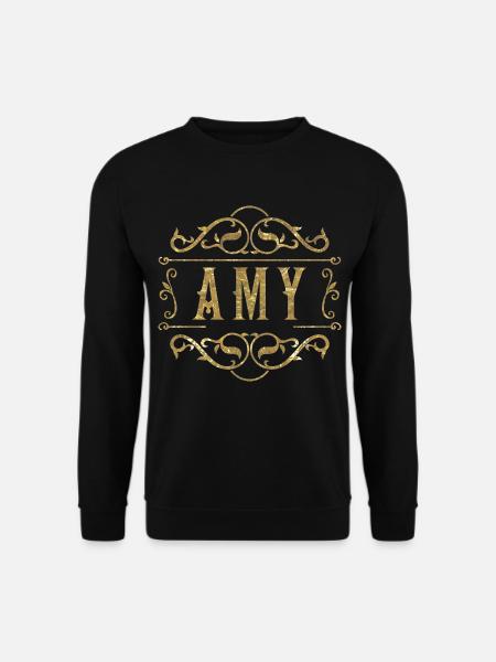 Amy gold - Unisex Pullover - Schwarz