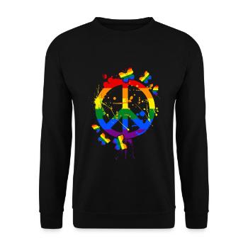 LGBT - Unisex Pullover - Schwarz - Vorne - Alina (178cm) & Michal (187cm)