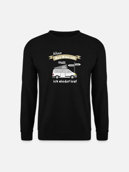 womo ruft campingbus - Unisex Pullover - Schwarz
