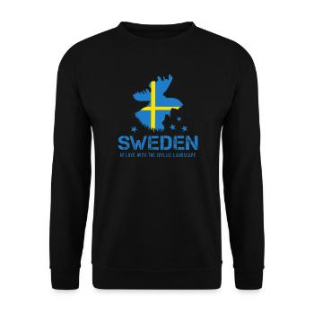 Sweden - Unisex Pullover - Schwarz - Vorne - Alina (178cm) & Michal (187cm)