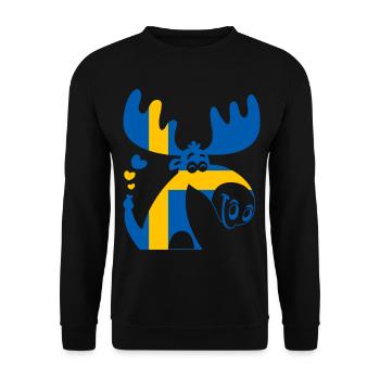ELCH SCHWEDEN FLAGGE - Unisex Pullover - Schwarz - Vorne - Alina (178cm) & Michal (187cm)