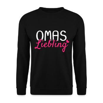 Omas Liebling - Unisex Pullover - Schwarz - Vorne - Alina (178cm) & Michal (187cm)