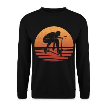 Scooter Tricks E-Roller Stunt Scooter - Unisex Pullover - Schwarz - Vorne - Alina (178cm) & Michal (187cm)