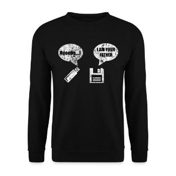 IT Informatik Technik Techniker Witz Spruch Lustig - Unisex Pullover - Schwarz - Vorne - Alina (178cm) & Michal (187cm)