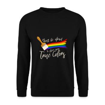 Gay Pride - Sweat-shirt Unisexe - noir - Devant - Alina (178cm) & Michal (187cm)
