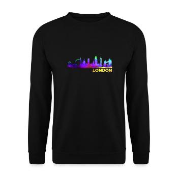 London London LONDON London - Unisex Pullover - Schwarz - Vorne - Alina (178cm) & Michal (187cm)
