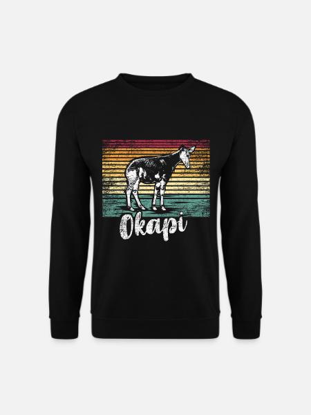 Zierliches Okapi Urwaldgiraffe - Unisex Pullover - Schwarz