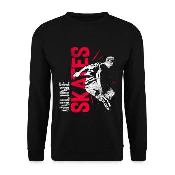Rasante Inlineskates Kurvenslalom - Unisex Pullover - Schwarz - Vorne - Alina (178cm) & Michal (187cm)