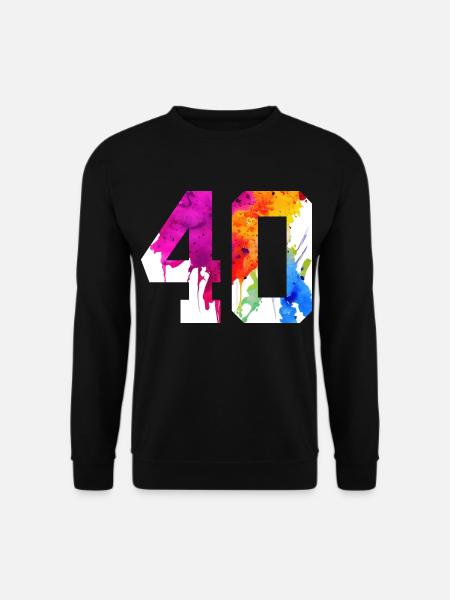 NUMMER 40 JAHRE ALT 40. GEBURTSTAG - Unisex Pullover - Schwarz