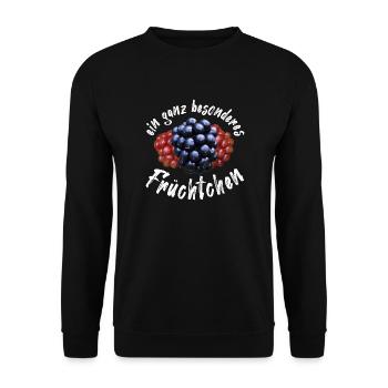 Brombeere Brombeeren Beeren Früchte - Unisex Pullover - Schwarz - Vorne - Alina (178cm) & Michal (187cm)
