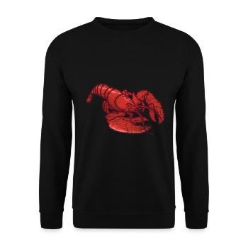 Kraftvoller Hummer Ozeanbewohner - Unisex Pullover - Schwarz - Vorne - Alina (178cm) & Michal (187cm)