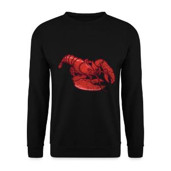 Kraftvoller Hummer Ozeanbewohner - Unisex Pullover - Schwarz - Vorne - Alina (178cm) & Michal (187cm)