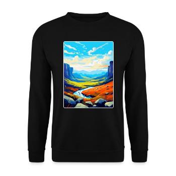 High Cup Nick Cumbria Vintage Reiseposter WPA - Unisex Pullover - Schwarz - Vorne - Alina (178cm) & Michal (187cm)