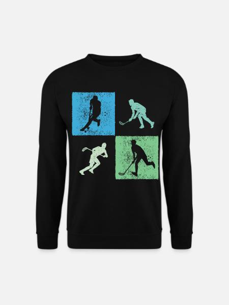 Floorball Unihockey Spiel Motiv Floorball Spieler - Unisex Pullover - Schwarz