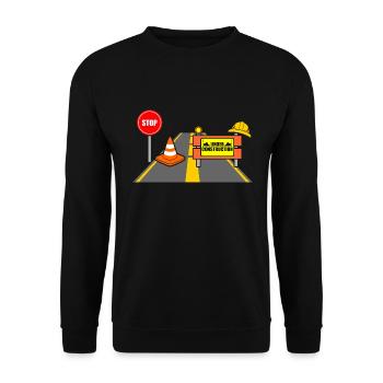 Baustelle - Unisex Pullover - Schwarz - Vorne - Alina (178cm) & Michal (187cm)