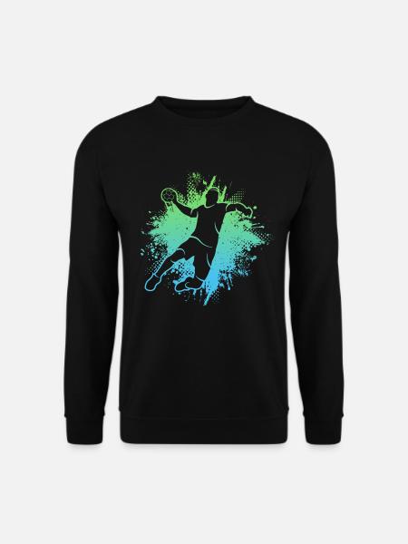 Handballer Handballspieler Kinder Jungen Handball - Unisex Pullover - Schwarz