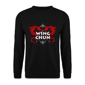 Wing Chun - Unisex Pullover - Schwarz - Vorne - Alina (178cm) & Michal (187cm)