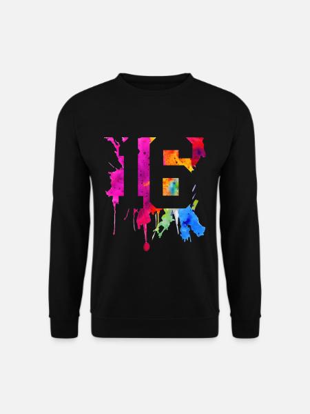 16 YEARS 16TH BIRTHDAY - Unisex Sweatshirt - black