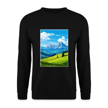 Dolomiten Dolomiten Dolomiten Gebirge Italien - Unisex Pullover - Schwarz - Vorne - Alina (178cm) & Michal (187cm)