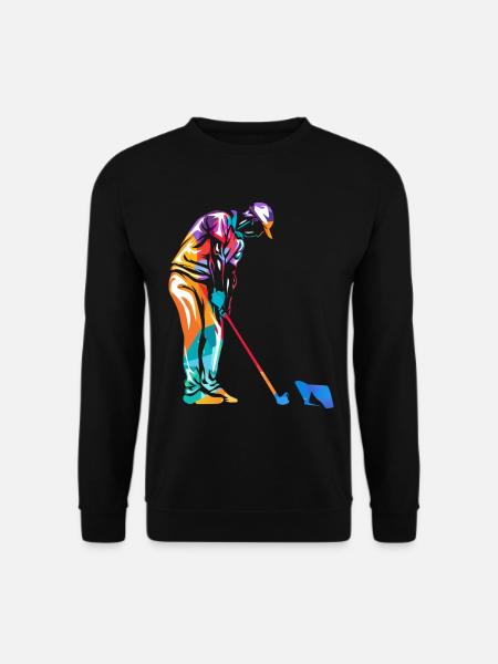 Flinker Minigolfspieler Turnierass - Unisex Pullover - Schwarz