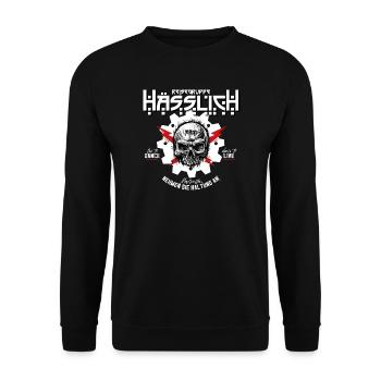 EBM - Reisegruppe Hässlich - Unisex Pullover - Schwarz - Vorne - Alina (178cm) & Michal (187cm)