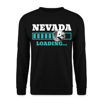 Nevada Laden USA Staat Amerika Reisen Nevadan - Unisex Pullover - Schwarz - Vorne - Alina (178cm) & Michal (187cm)