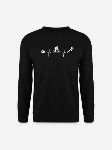 Triathlon Triathlon Herzschlag - Unisex Pullover - Schwarz
