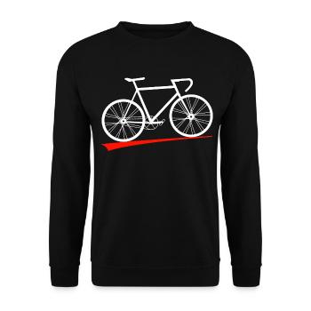 Fahrrad Silhouette Linienstil - Unisex Pullover - Schwarz - Vorne - Alina (178cm) & Michal (187cm)