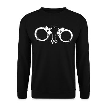 Handfesseln - Unisex Pullover - Schwarz - Vorne - Alina (178cm) & Michal (187cm)