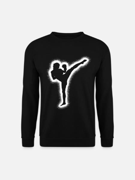 Muay Thai Kickboxer Kampfsport Frauen Kickboxen - Unisex Pullover - Schwarz