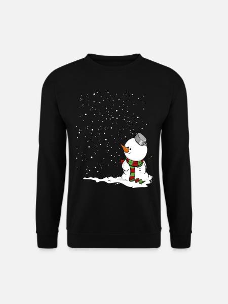 Schneemann im Schnee. - Unisex Pullover - Schwarz